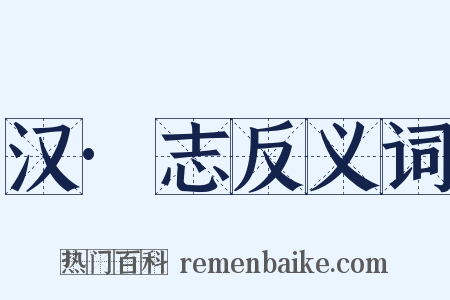 汉·志反义词是什么意思的图片